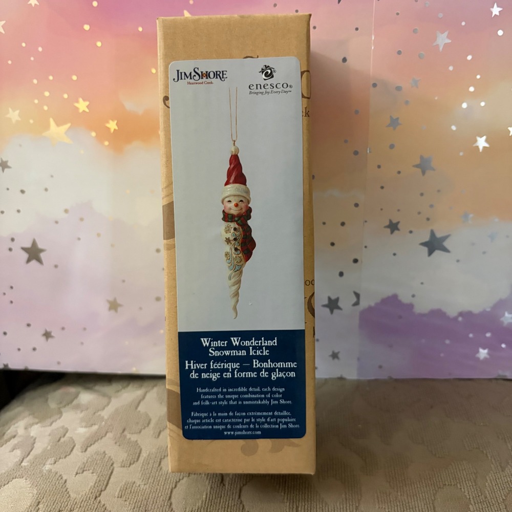 Jim Shore Heartwood Creek Winter Wonderland Snowman Icicle Ornament 6006609